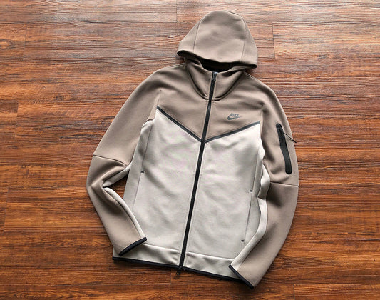 Sweat à capuche Nike Tech Fleece x Gris olive/Pierre Enigma