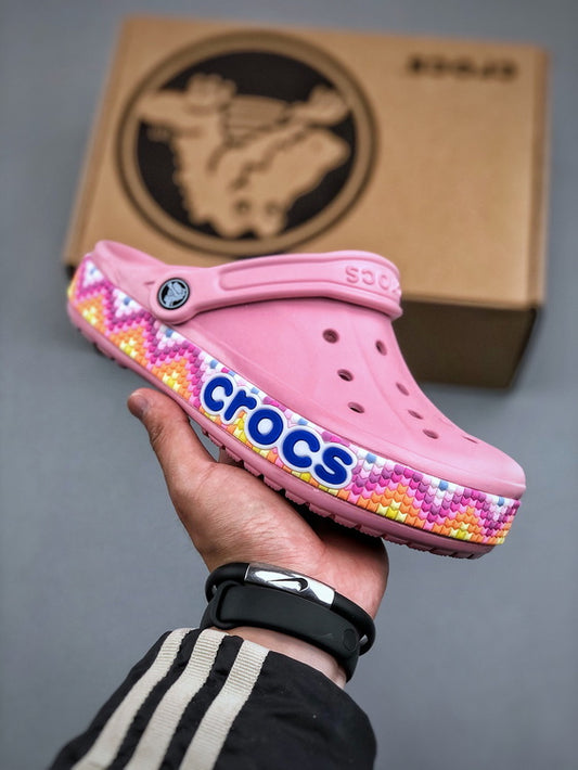 CROCS Classic Crush Marbled Clog ROSE