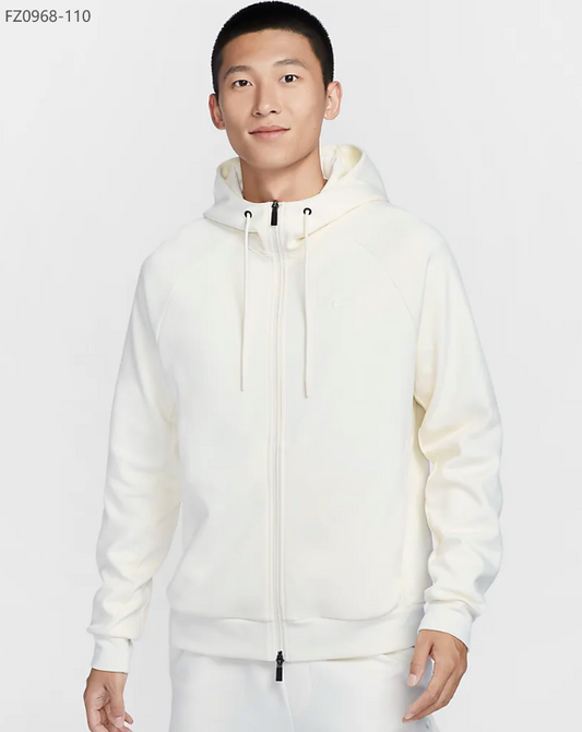 SWEAT A CAPUCHE ZIP NIKE BLANC