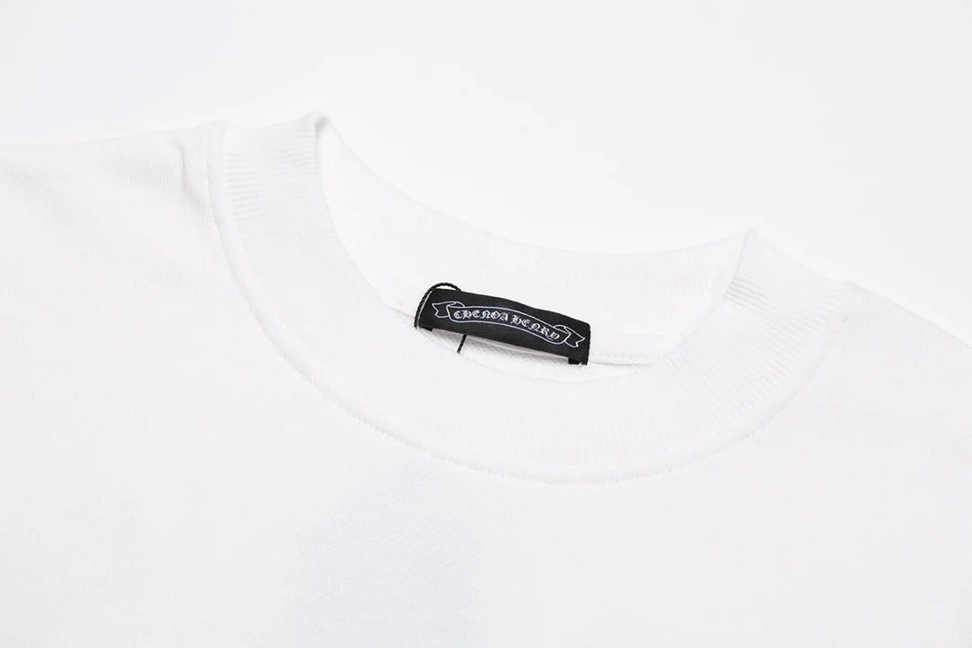 T-shirt à manches longues CHROME HEARTS, blanc et noir