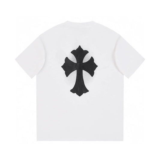 T-SHIRT CHROME HEARTS CROIX NOIRE BLANC