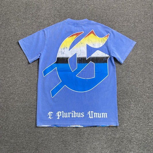 T-SHIRT GODSPEED ARTIFICIAL LOVE BLEU DÉLAVÉ