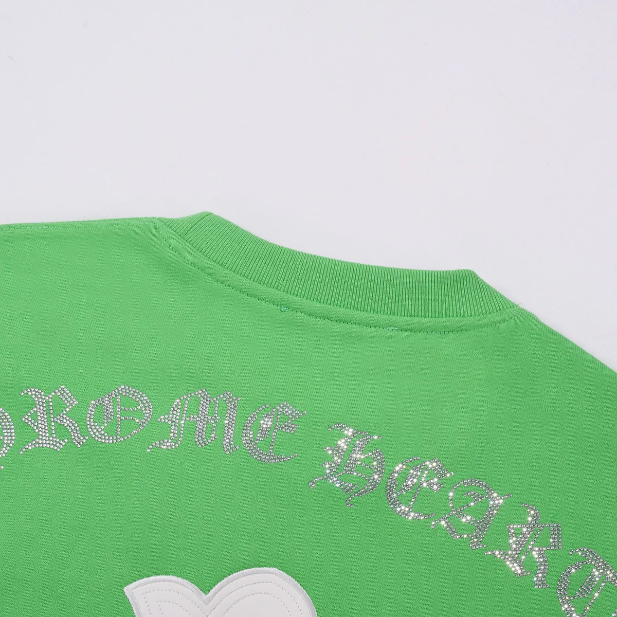 SWEAT-SHIRT CHROME HEARTS PATCH CROIX BLANCHE VERT