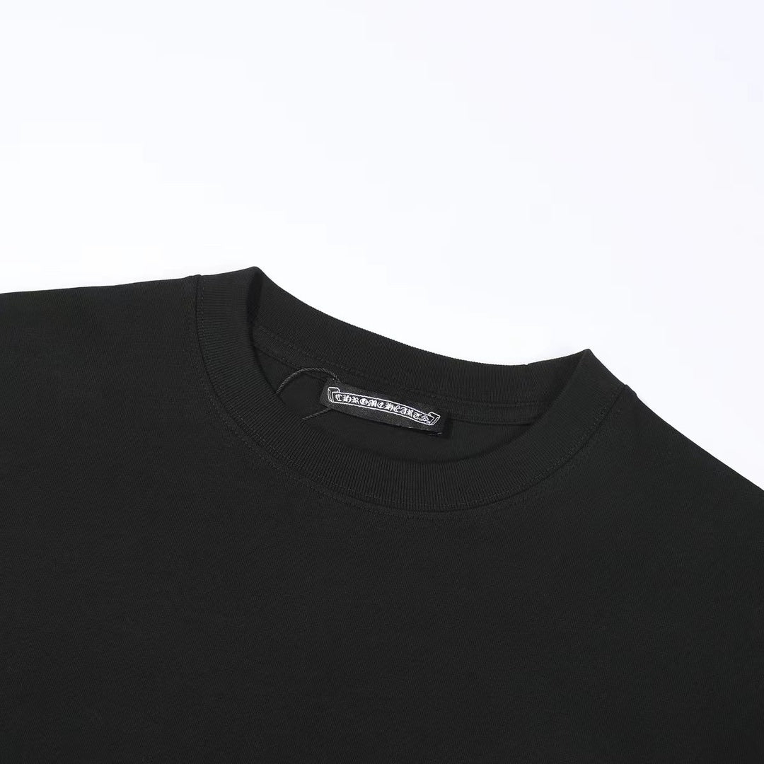 T-SHIRT DOUBLE CROIX BLANC CHROME HEARTS NOIR
