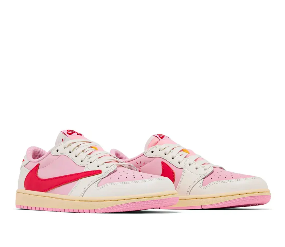 Air Jordan 1 Retro Low OG SP Travis Scott Sail Tropical Pink