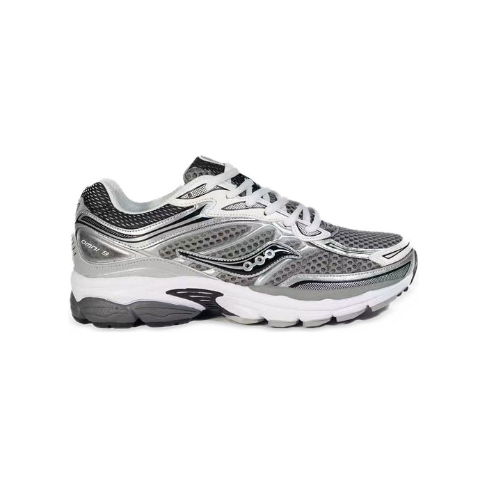 Saucony ProGrid Omni 9 – Argent / Gris / Blanc