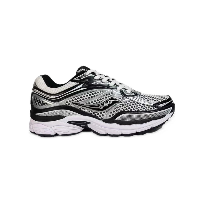 Saucony ProGrid Omni 9 – Argent Métallisé / Noir / Blanc