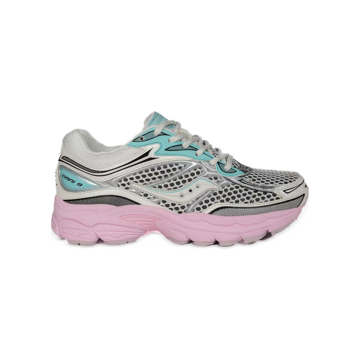 Saucony ProGrid Omni 9 – Argent / Turquoise / Rose