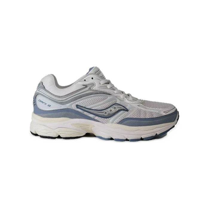 Saucony ProGrid Omni 9 – Blanc / Bleu Gris / Crème