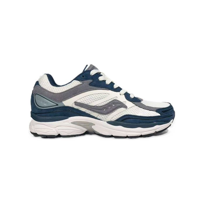 Saucony ProGrid Omni 9 – Blanc / Bleu Marine / Gris