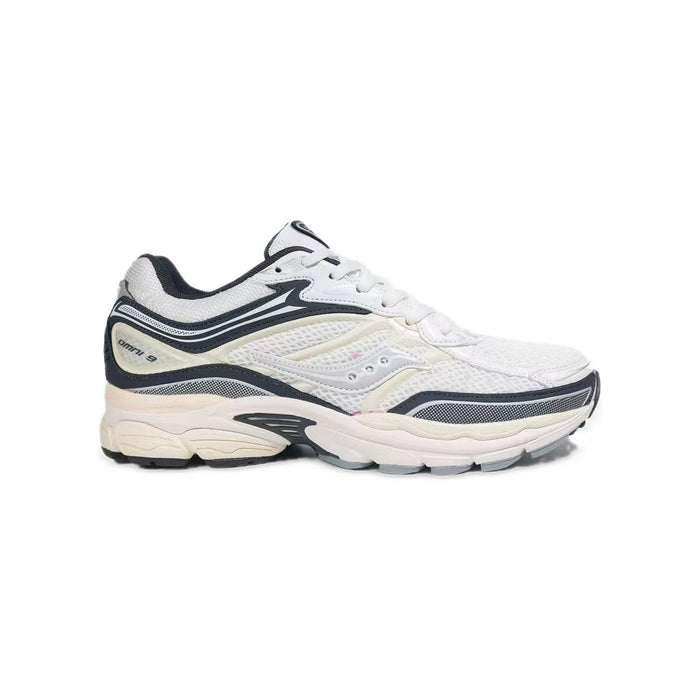 Saucony ProGrid Omni 9 – Blanc / Crème / Marine