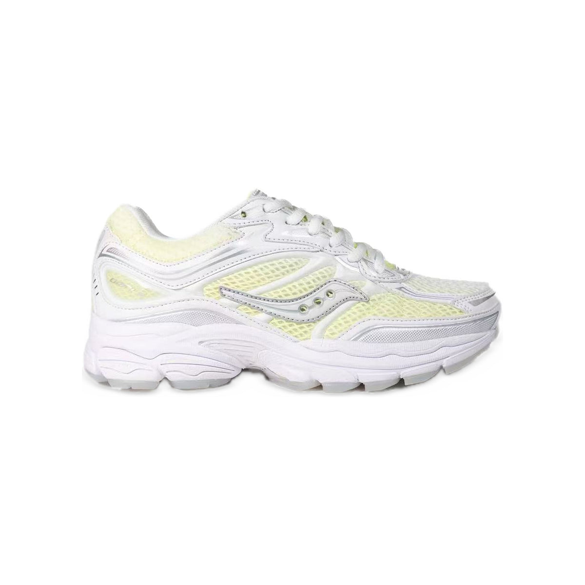 Saucony ProGrid Omni 9 Blanc / Jaune Pâle – vue latérale
