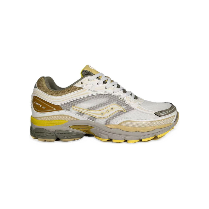Saucony ProGrid Omni 9 – Blanc / Or / Jaune