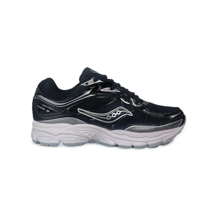 Saucony ProGrid Omni 9 – Noir / Blanc / Argent