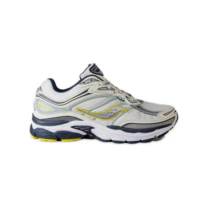 Saucony ProGrid Omni 9 – Crème / Bleu Marine / Jaune