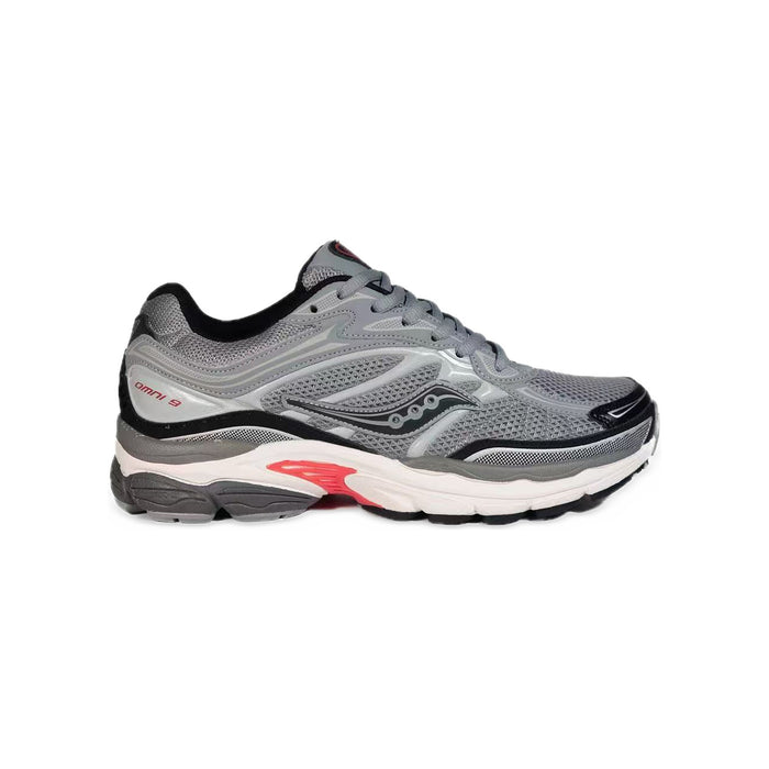 Saucony ProGrid Omni 9 – Gris / Noir / Rouge
