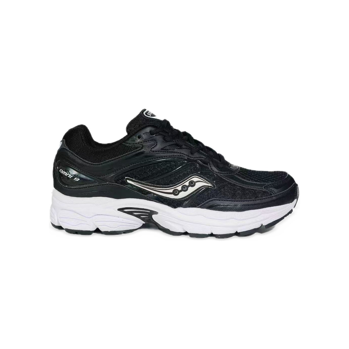 Saucony ProGrid Omni 9 Noir / Blanc – vue latérale