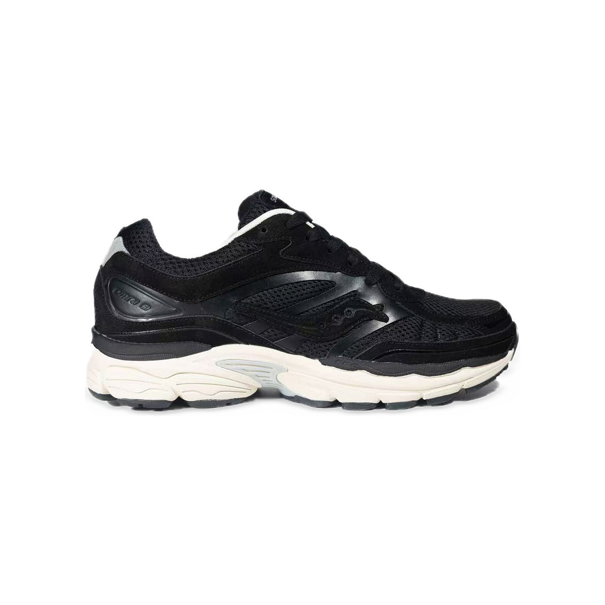 Saucony ProGrid Omni 9 Noir / Crème – vue latérale