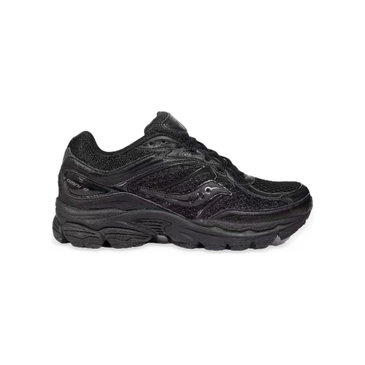 Saucony ProGrid Omni 9 Noir Total – vue latérale