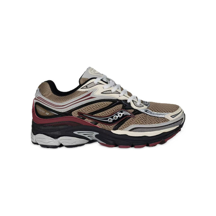 Saucony ProGrid Omni 9 – Taupe / Bordeaux / Noir