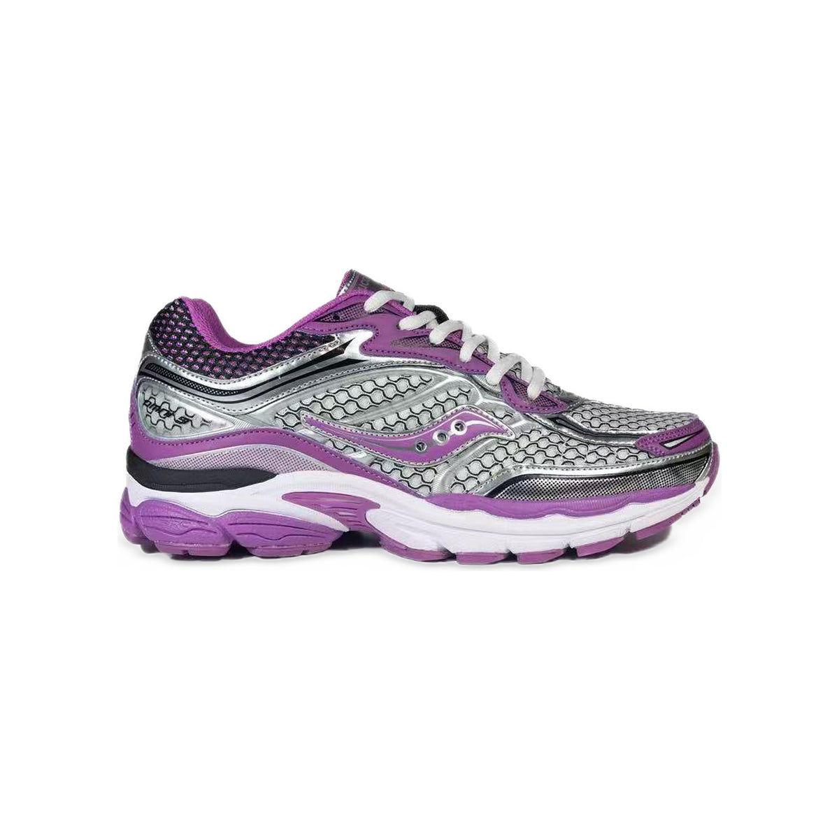 Saucony ProGrid Omni 9 Violet / Argent – vue latérale